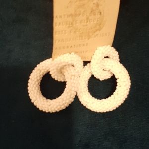 Anthr0plogie beaded hoop earrings